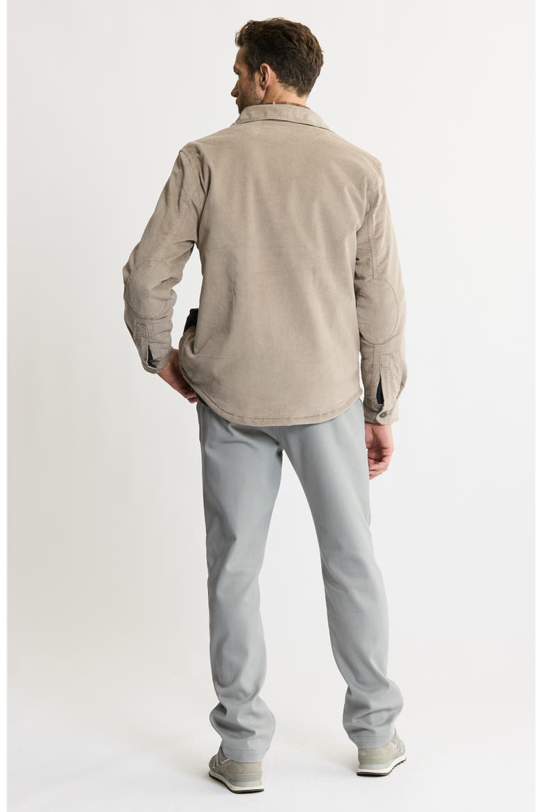 Stretch Cotton Corduroy Faux Shearling Lined Jacket, Alternate, color, OFF WHITE