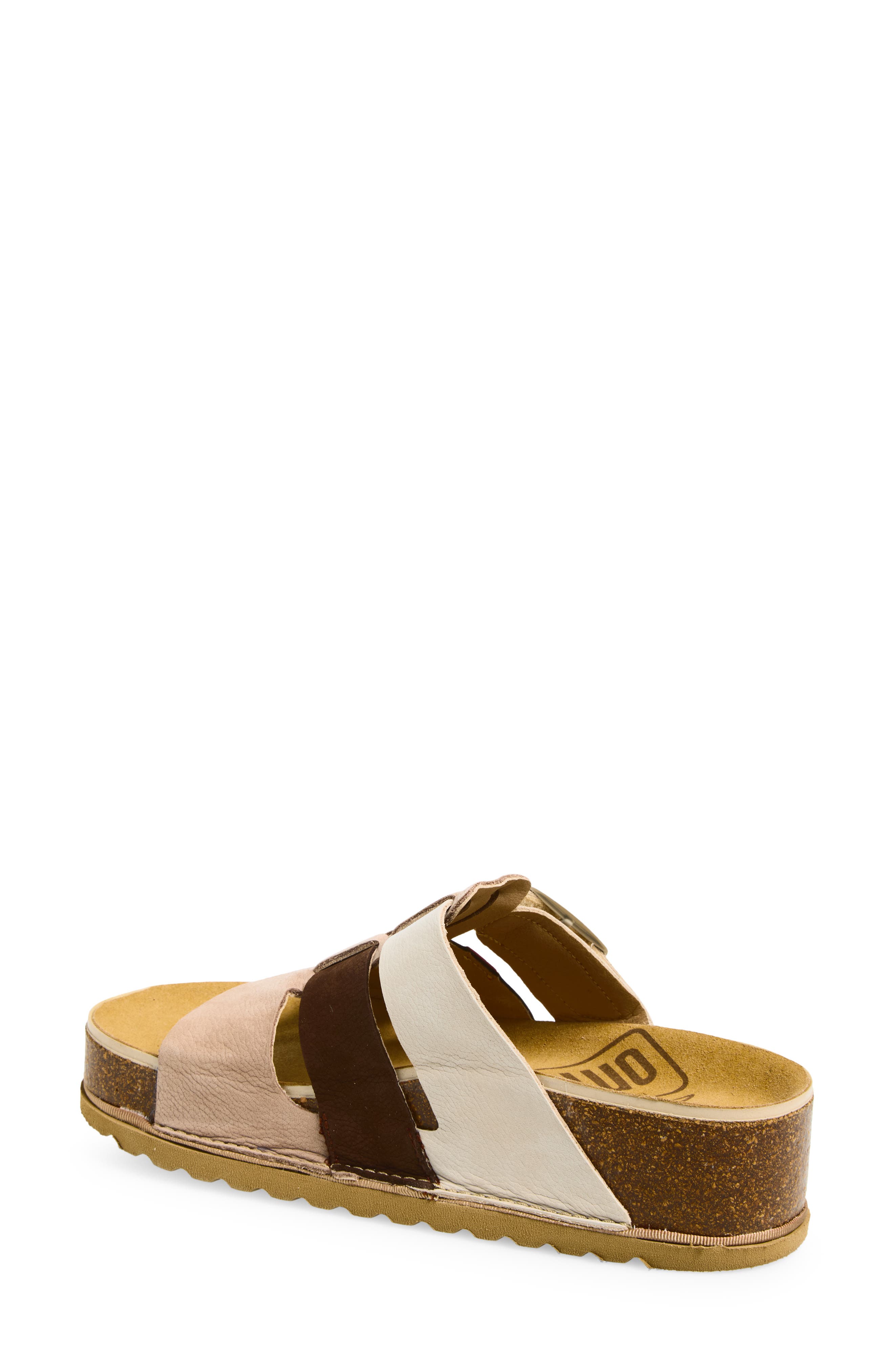 On Foot Naoshima Three-Strap Slide Sandal, Alternate, color, Khaki/ Bone