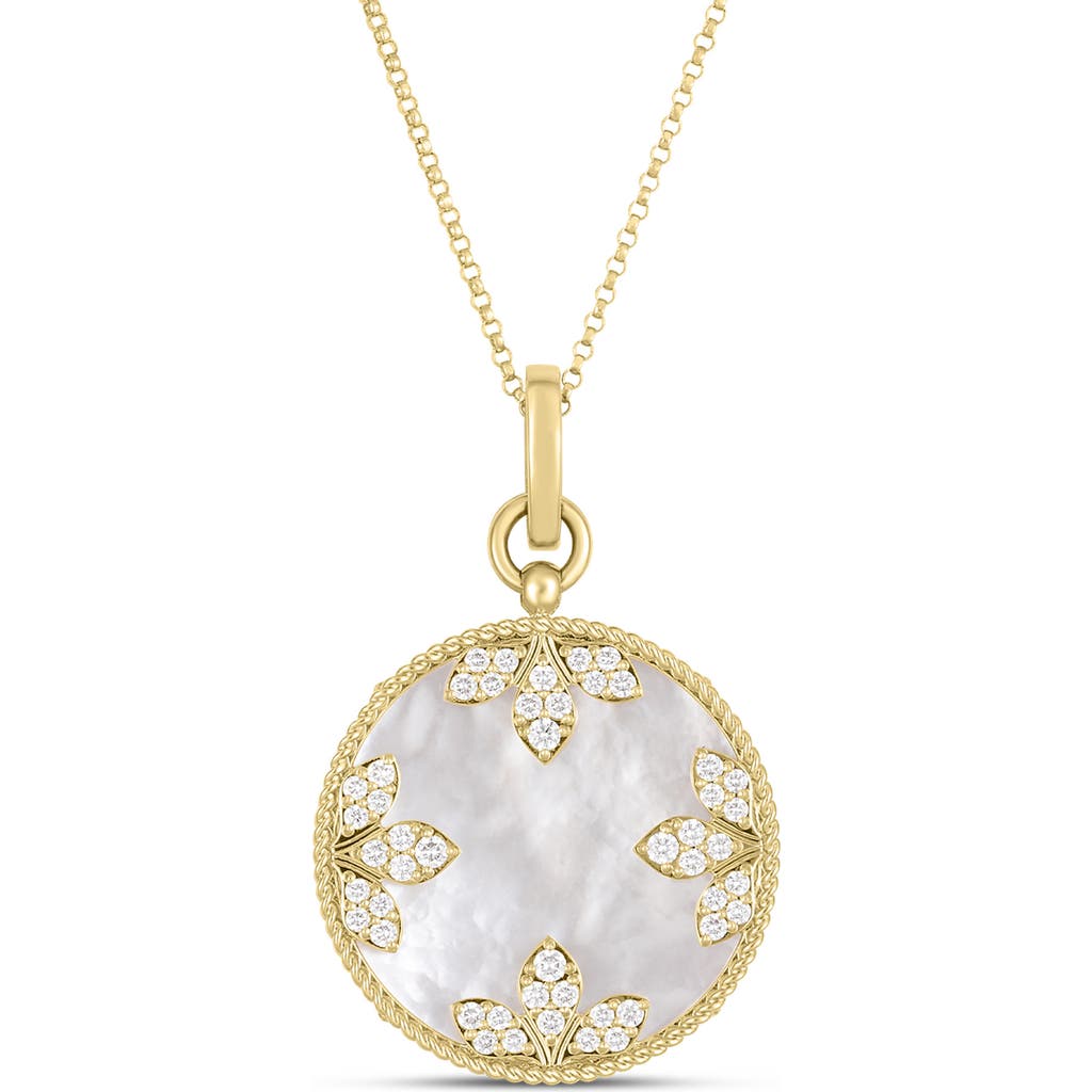 Roberto Coin Venetian Medallion Pendant Necklace In Gold