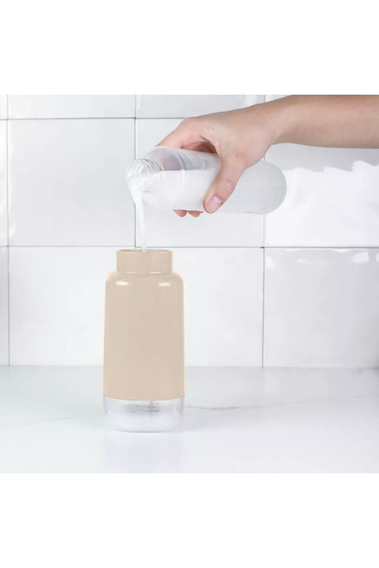 Durable Refillable Kitchen Bathroom Soap Dispenser Organizer with Pump, 17 oz, Alternate, color, Beige