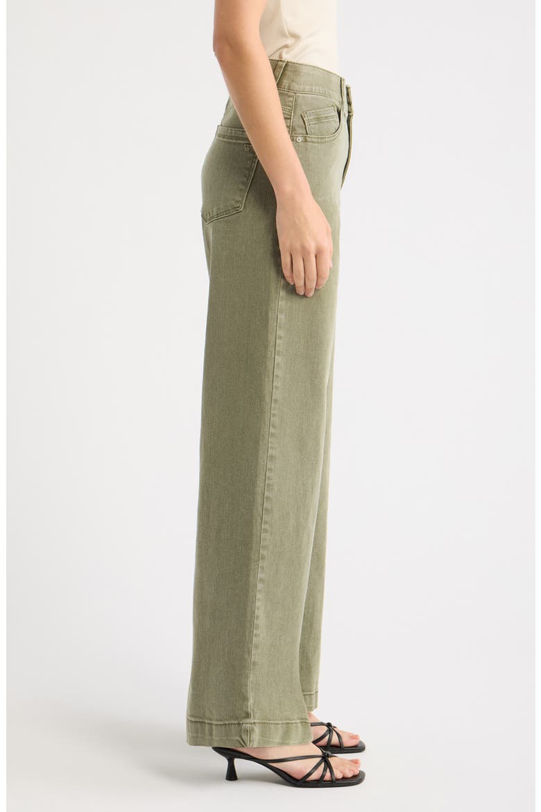 Sam High Waist Wide Leg Jeans, Alternate, color, WASHED GREEN TEA