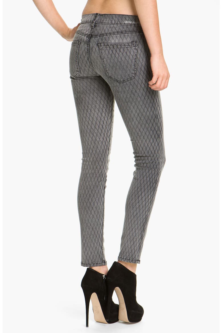 Print Stretch Skinny Jeans, Alternate, color, FISHNET