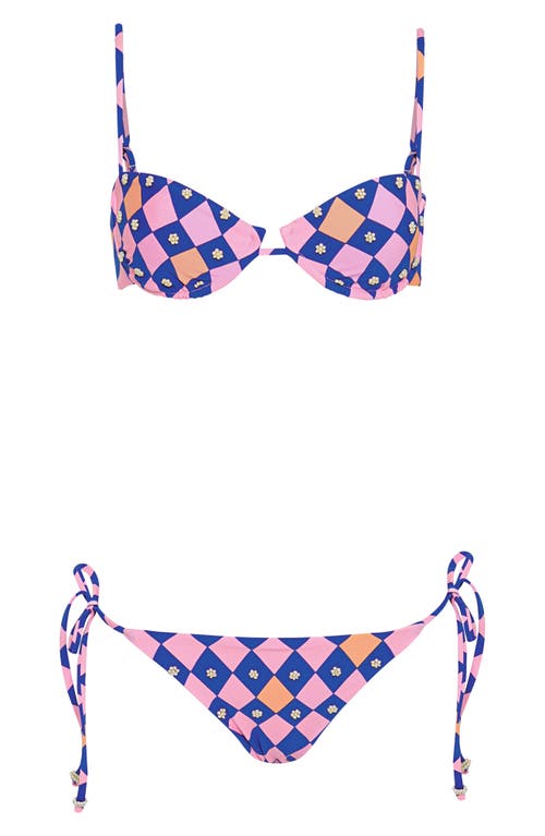 Maaji Like A Diamond Sunning Reversible Bikini Bottoms In Blue