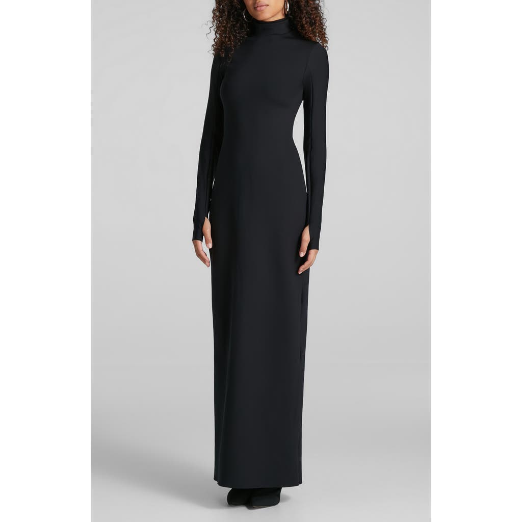 Commando Long Sleeve Turtleneck Dress In Black