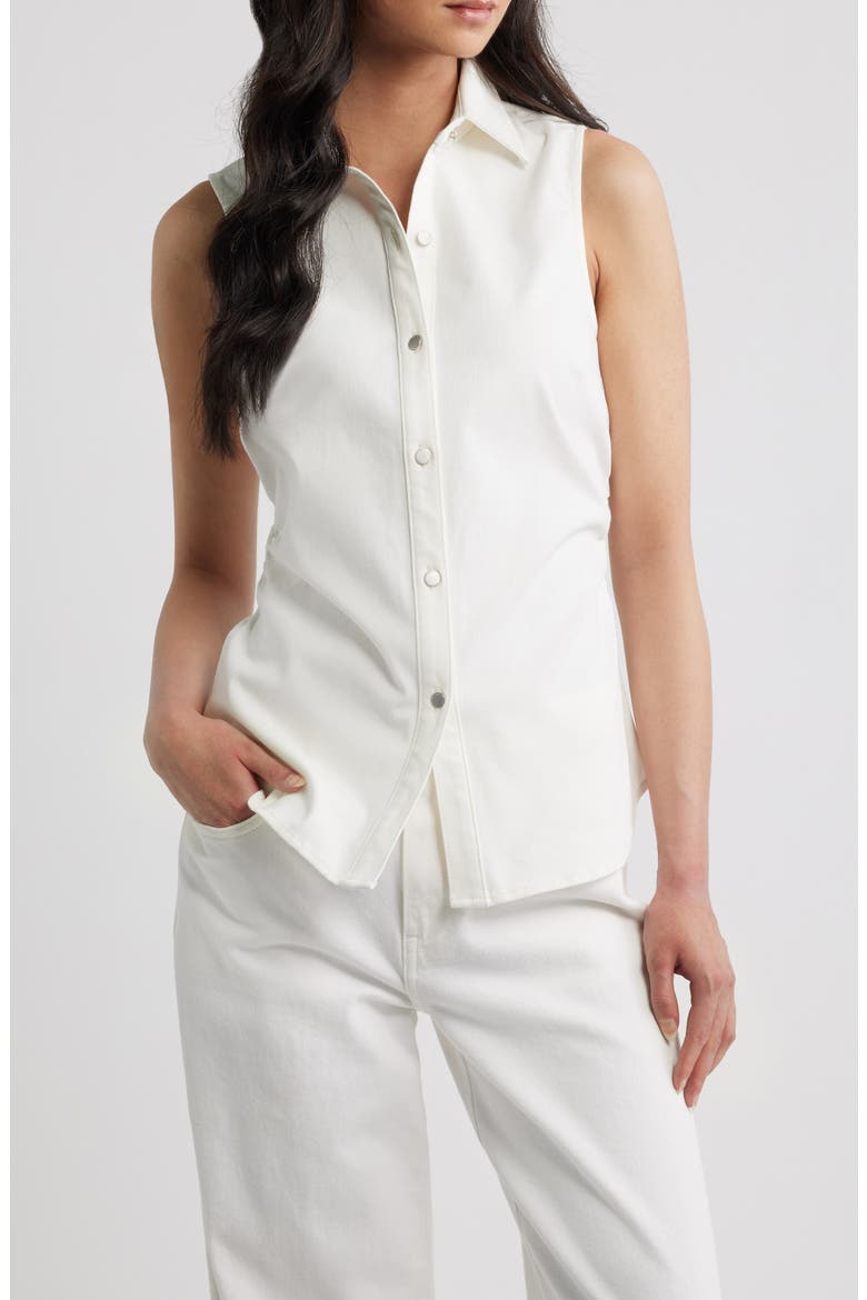 Leah Airflex Sleeveless Shirt, Main, color, WHITE