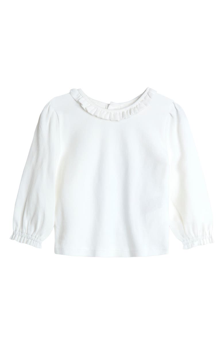 JOJO MAMAN BEBE T-Shirt & Floral Corduroy Overalls Set, Alternate, color, Rust