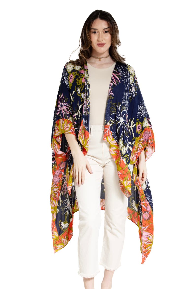 Windflower Drape Duster, Main, color, NAVY