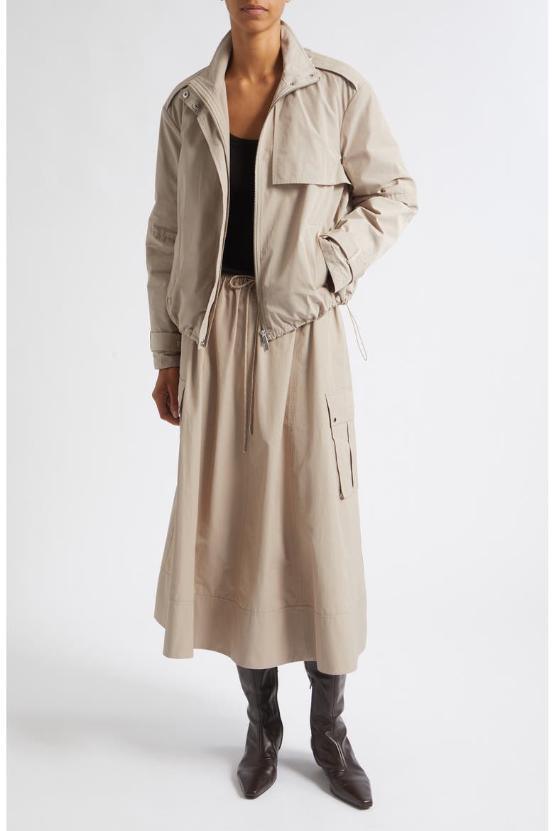 Alyssa Funnel Neck Bomber Jacket, Alternate, color, TAUPE