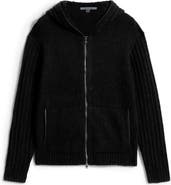 John Varvatos Catherine Hooded Cashmere Zip Cardigan