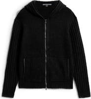 John Varvatos Catherine Hooded Cashmere Zip Cardigan