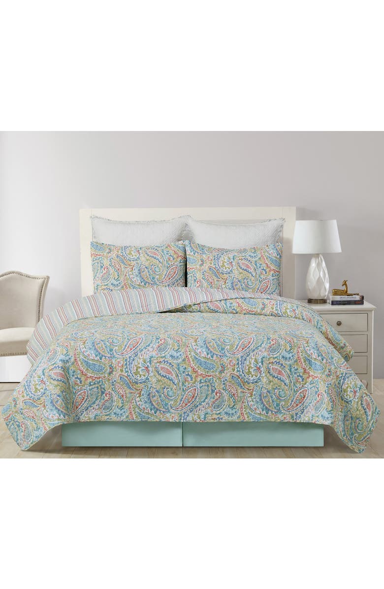 C&F Home Maisie Paisley Cotton Quilt Set  - Reversible and Machine Washable, Alternate, color, Pink