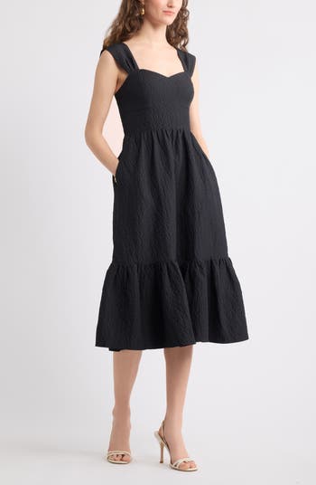 Chelsea28 Sweetheart Jacquard Midi Dress | Nordstrom