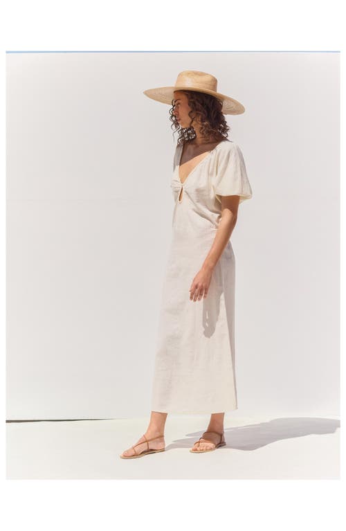 Gottex Beach Life Terra Puff Sleeve Midi Dress Cover-up In White