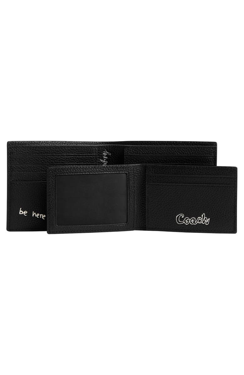 COACH Sketch Print 3-in-1 Leather Bifold Wallet, Alternate, color,