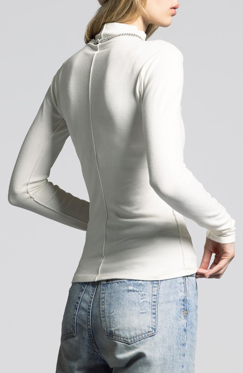 WEEKEND LOS ANGELES Marisol Mock Neck Top, Alternate, color, Blanc