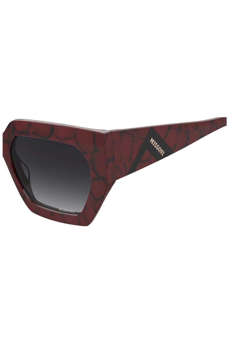 55mm Square Sunglasses, Alternate, color, MARBLE RED
