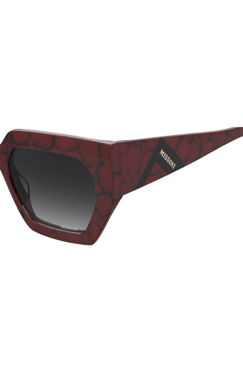 Missoni 55mm Square Sunglasses, Alternate, color, Marble Red