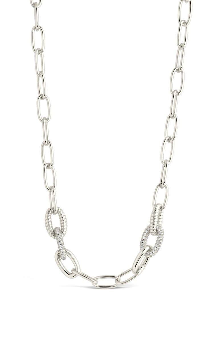 Sterling Forever Samar Chain Link Necklace, Main, color, 