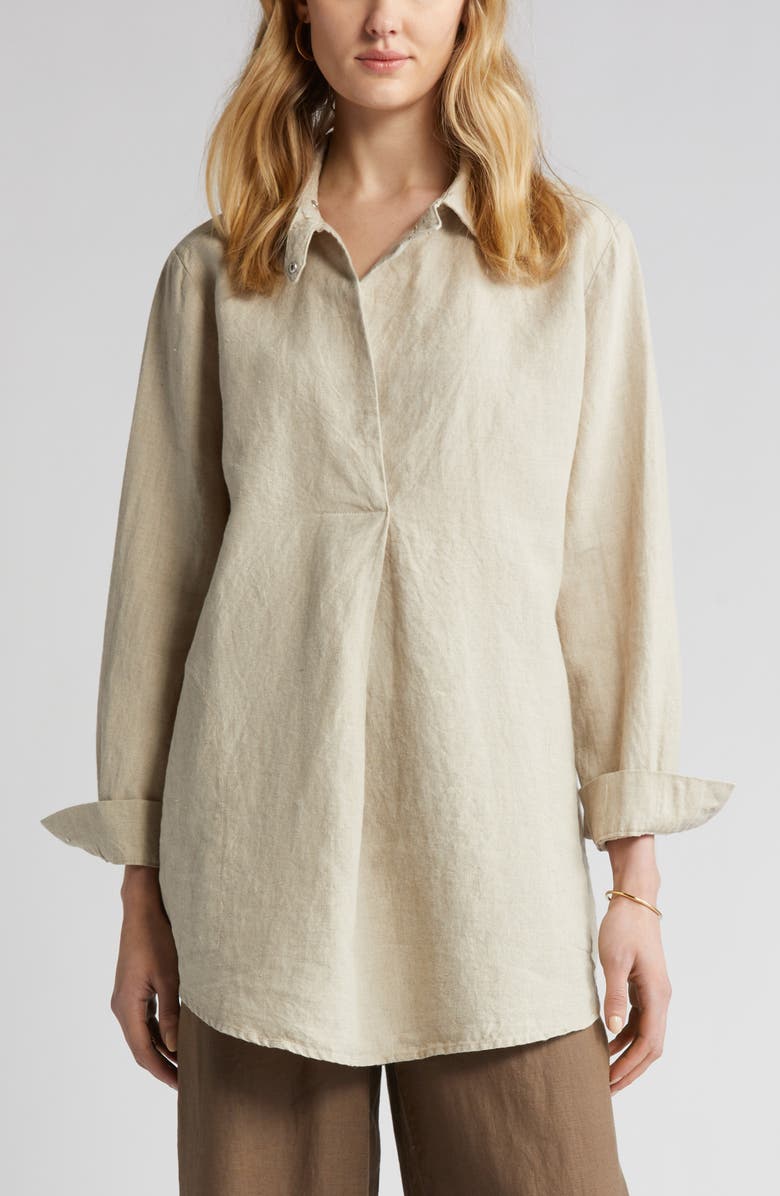 Masai Copenhagen Gaby Linen Tunic Shirt, Alternate, color,