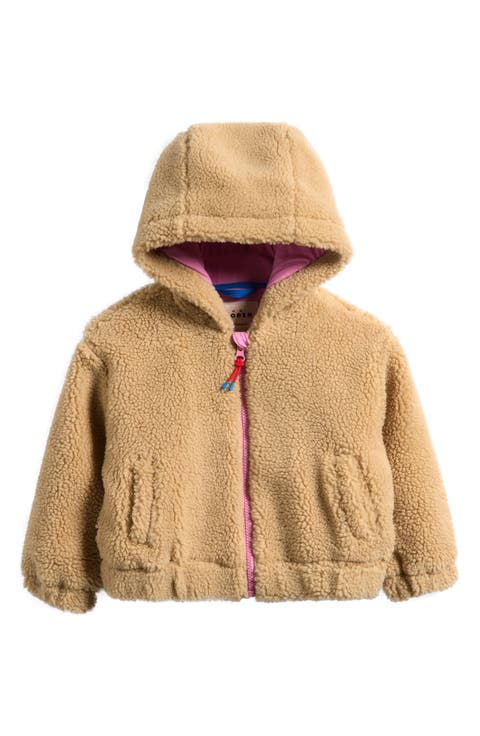 Kids
 Love Appliqué Hooded Textured Fleece Jacket (Toddler, Little Kid 
Big Kid)