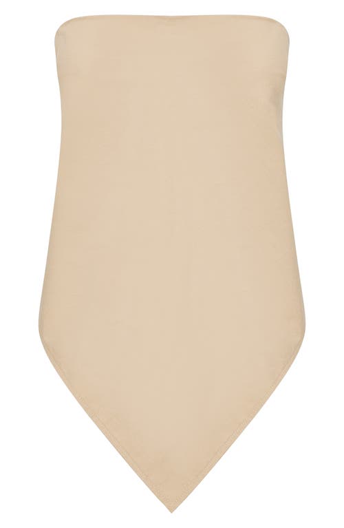 Lioness New York Strapless Bandana Top In Brown