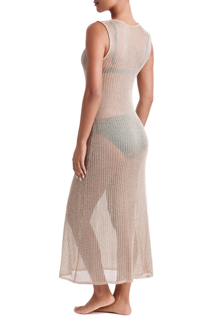 Lagoon Open Stitch Midi Dress, Alternate, color, GLD