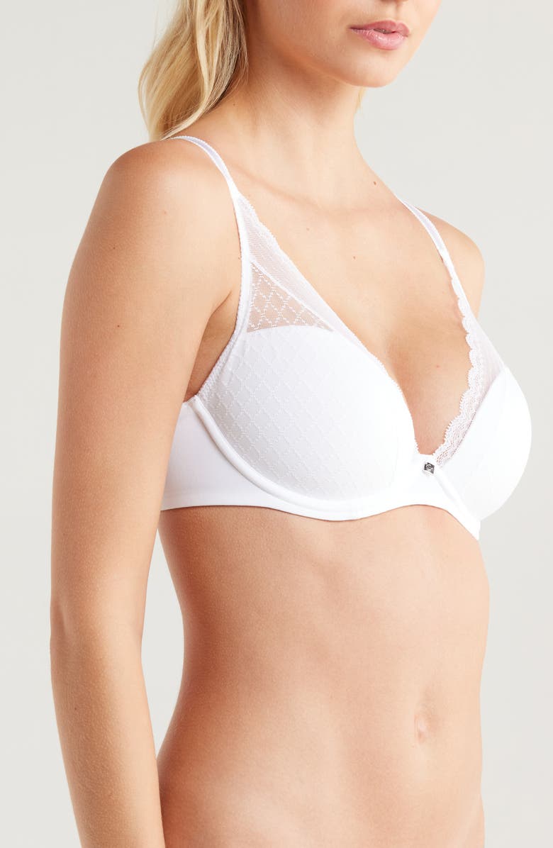 Chantelle Lingerie Norah Chic Underwire Plunge Bra, Alternate, color, White