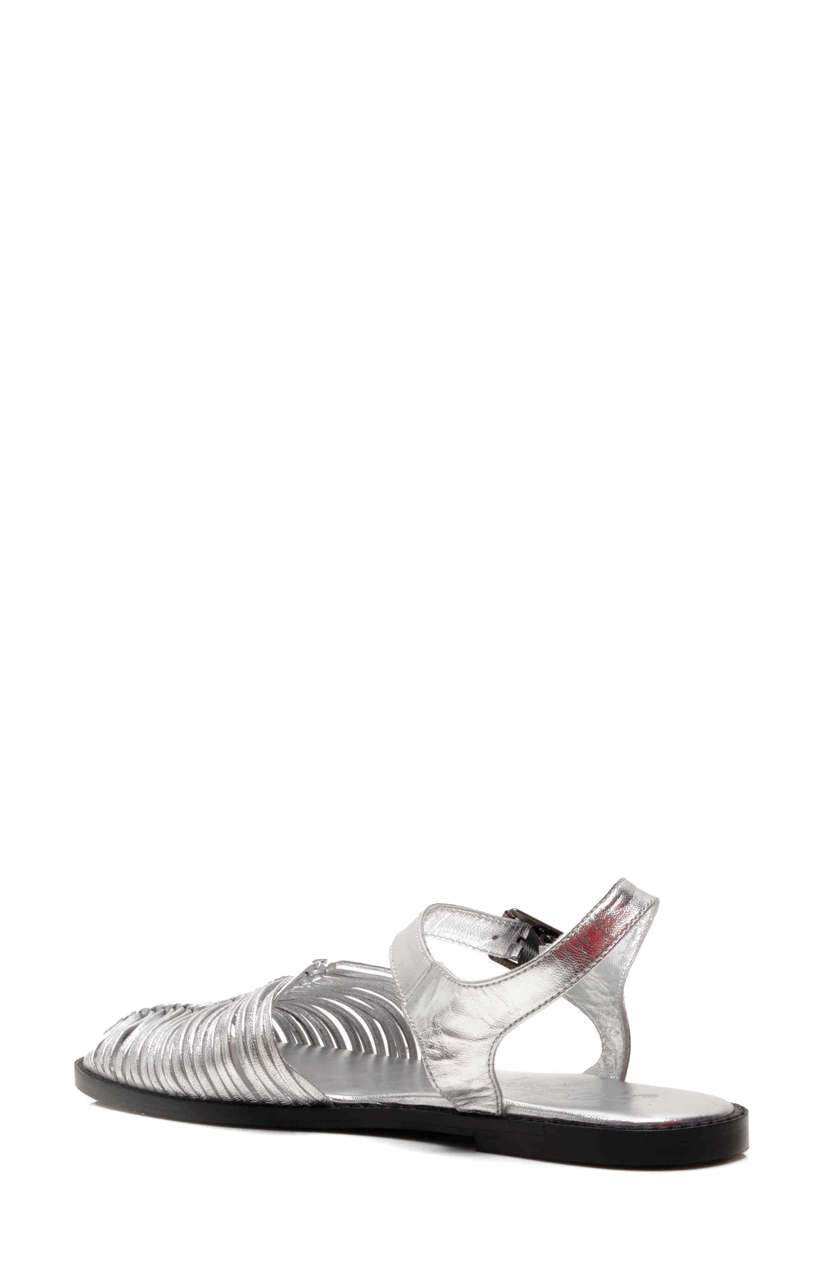 Free People Frankie Fisherman Sandal, Alternate, color, Chrome Metallic