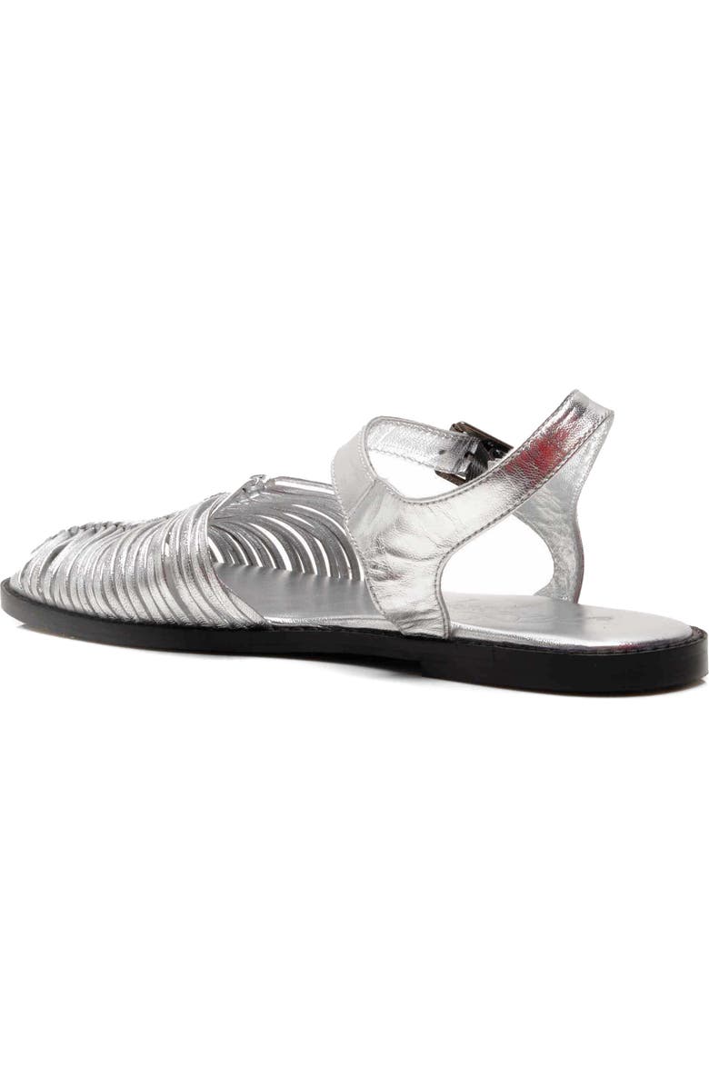 Free People Frankie Fisherman Sandal, Alternate, color, Chrome Metallic