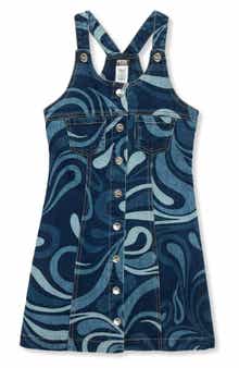 Truce Kids' Print Racerback Denim Dress
