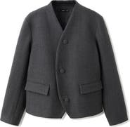 MANGO TEEN Striped Fleece Jacket
