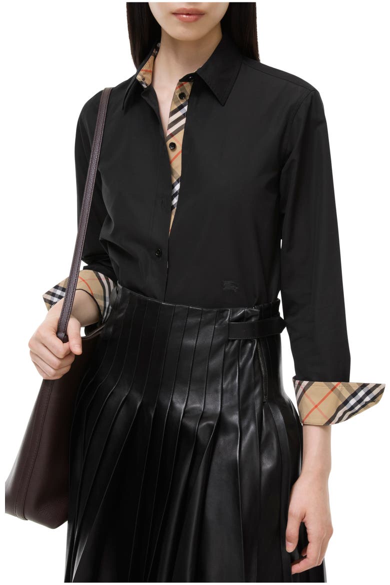 Classic Fit Cotton Poplin Shirt, Main, color, Black