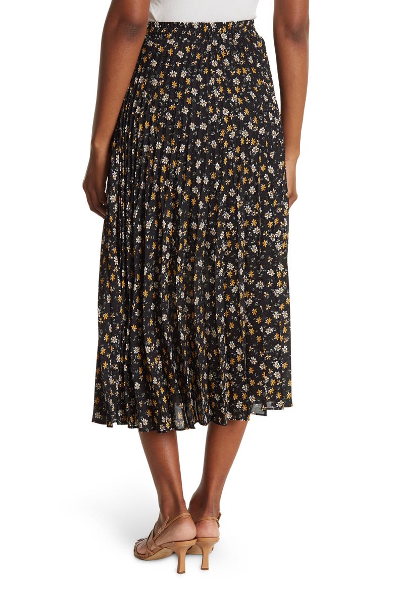 Pleated Midi Skirt, Alternate, color, BKGLTMNL