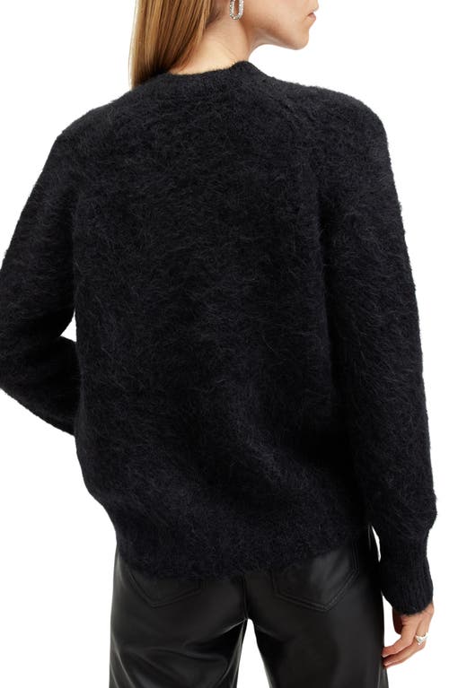 Allsaints Vortex V-neck Relaxed Fit Sweater In Black