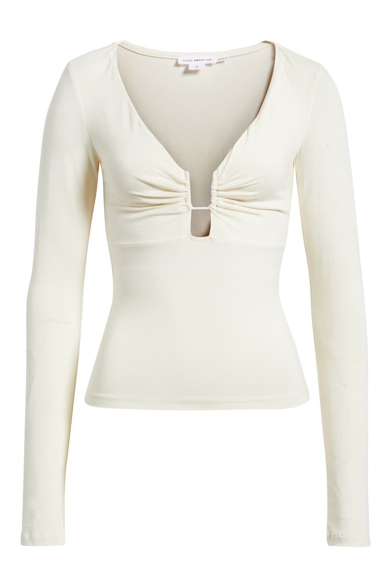 U-Wire Long Sleeve Jersey Top, Alternate, color, ECRU003