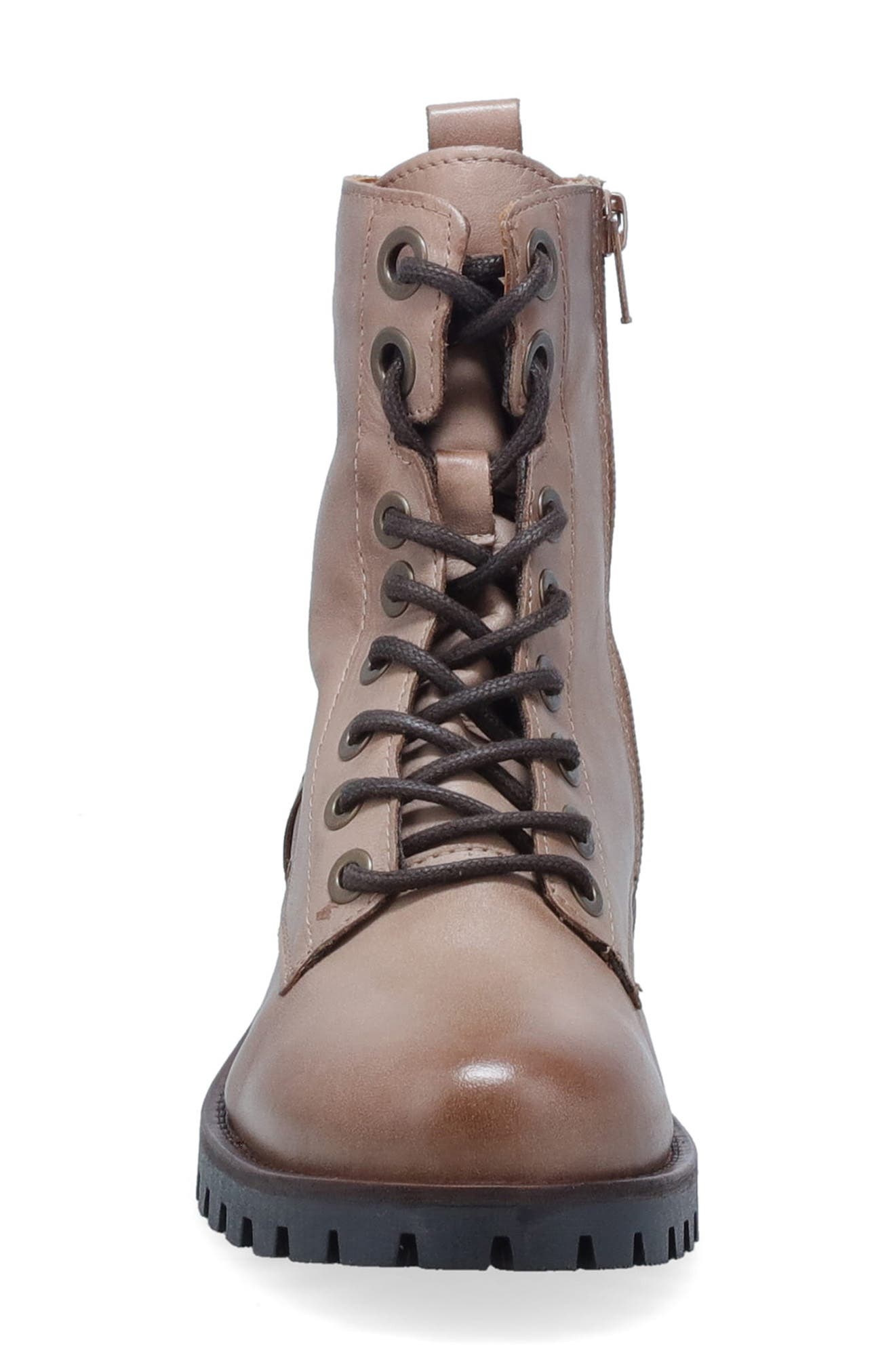 Amirah Lace-Up Platform Bootie, Alternate, color, BEIGE