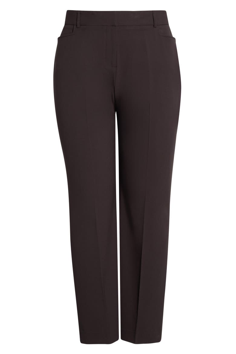 Bird's-Eye Straight Leg Pants, Alternate, color, ESPRESSO