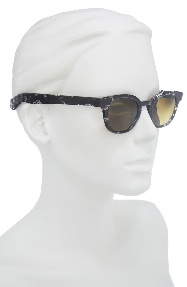 eyebobs Total Wit 45mm Round Polarized Sunglasses, Alternate, color, Black / Clear / Brown