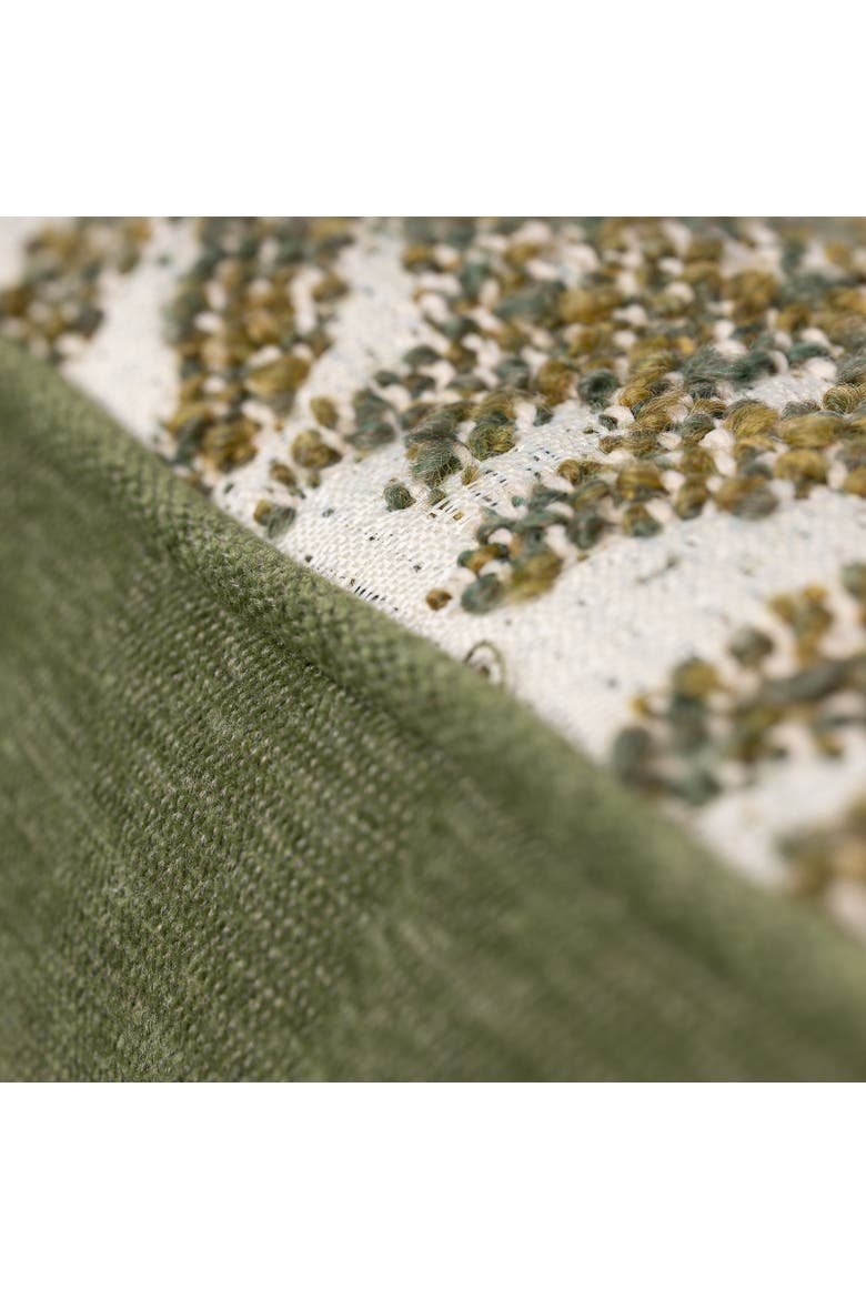 Canopy Dimensional Boucle Indoor & Outdoor Woven Accent Pillow & Insert, Alternate, color, Fern