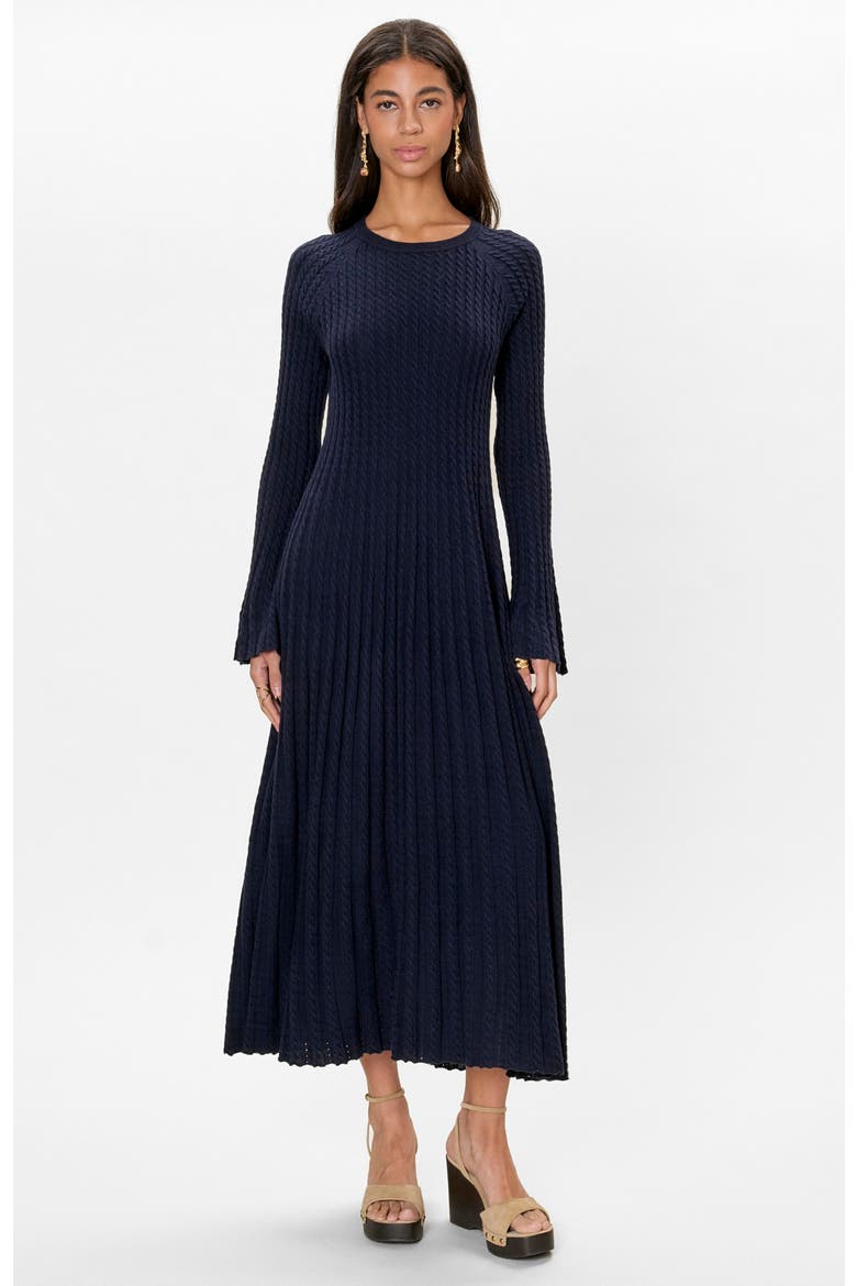 Ella Sweater Dress, Main, color, Navy