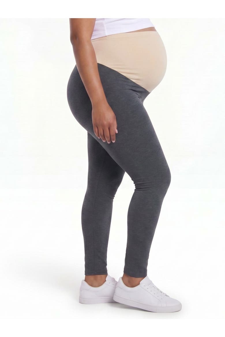 Essential Stretch Secret Fit Over the Belly Maternity Tights, Alternate, color, Charcoal
