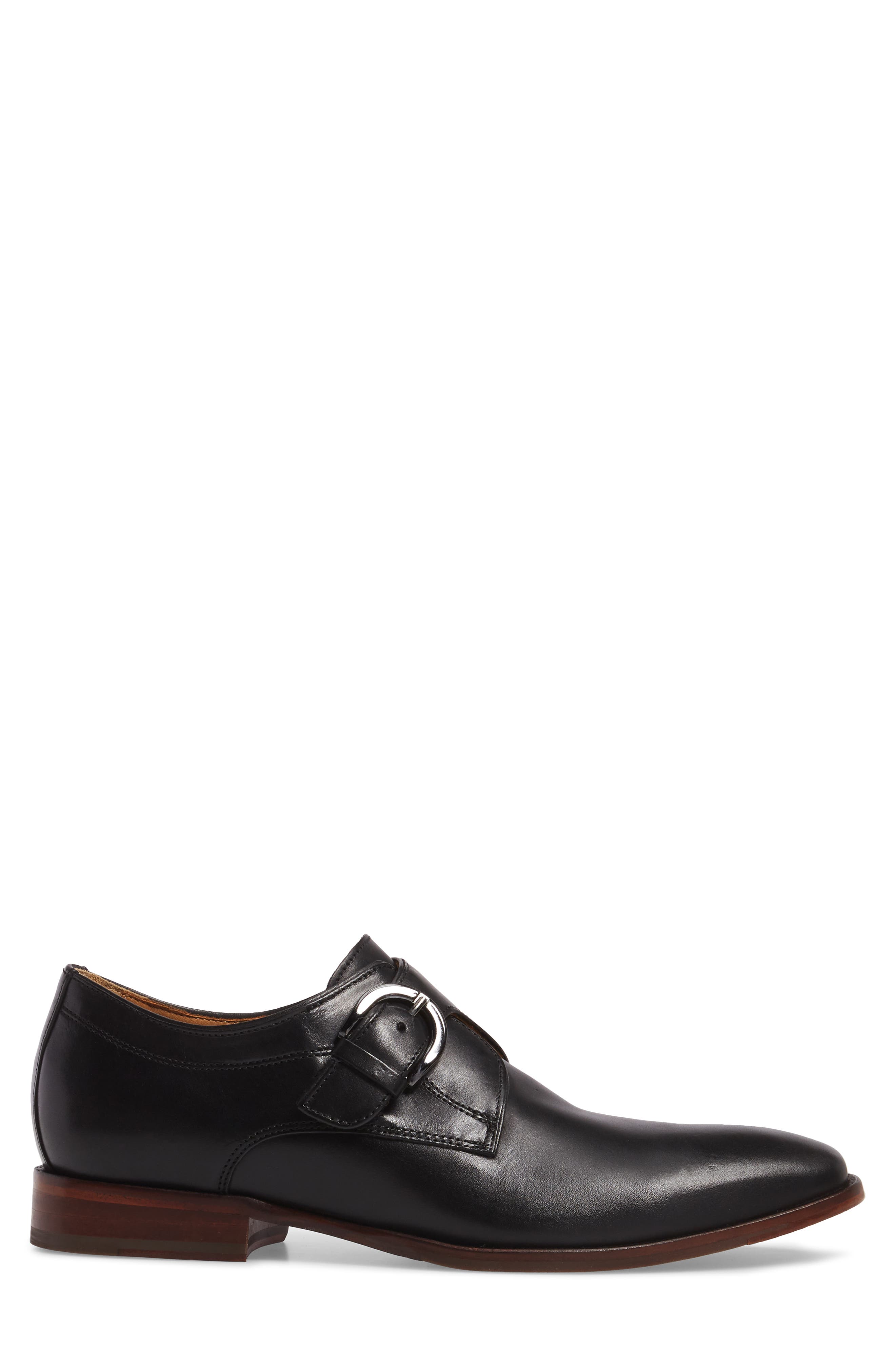McClain Monk Strap Shoe, Alternate, color, BLACK