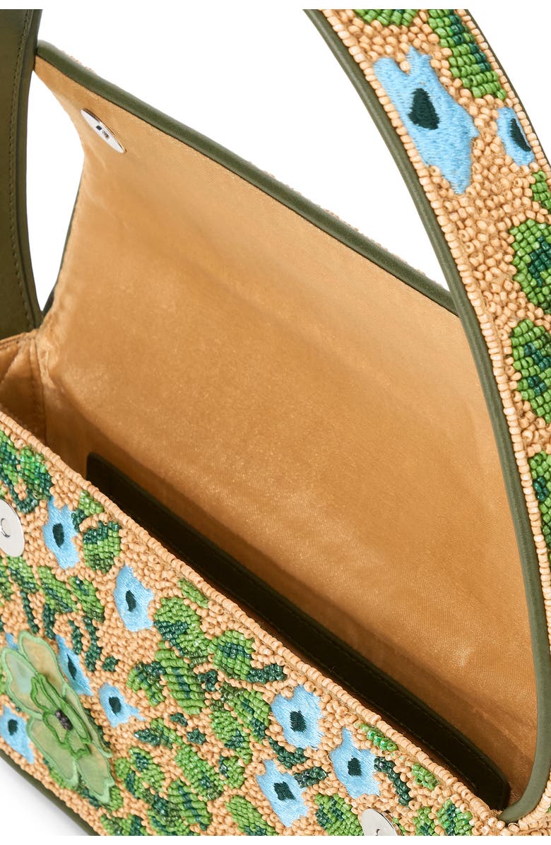 STAUD Tommy Beaded Shoulder Bag, Alternate, color, Moss Floral Tapestry