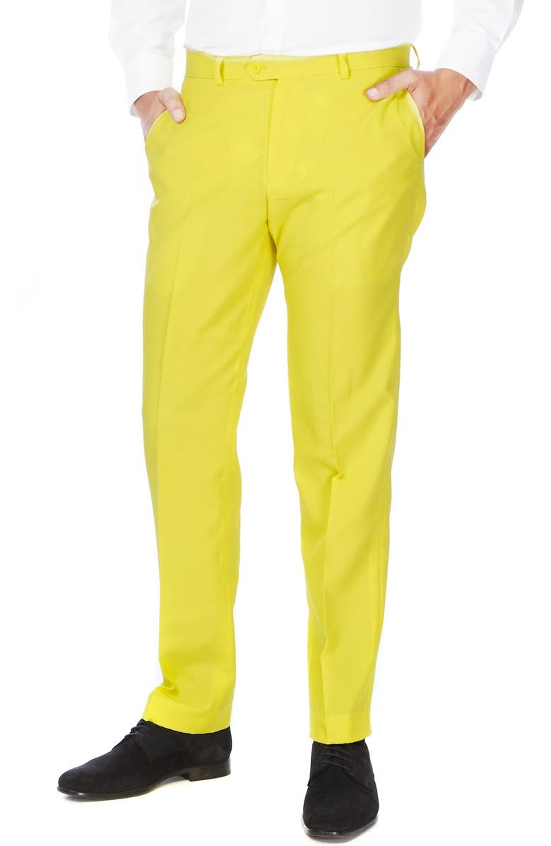 OppoSuits 'Yellow Fellow' Trim Fit Two-Piece Suit with Tie, Alternate, color, Yellow