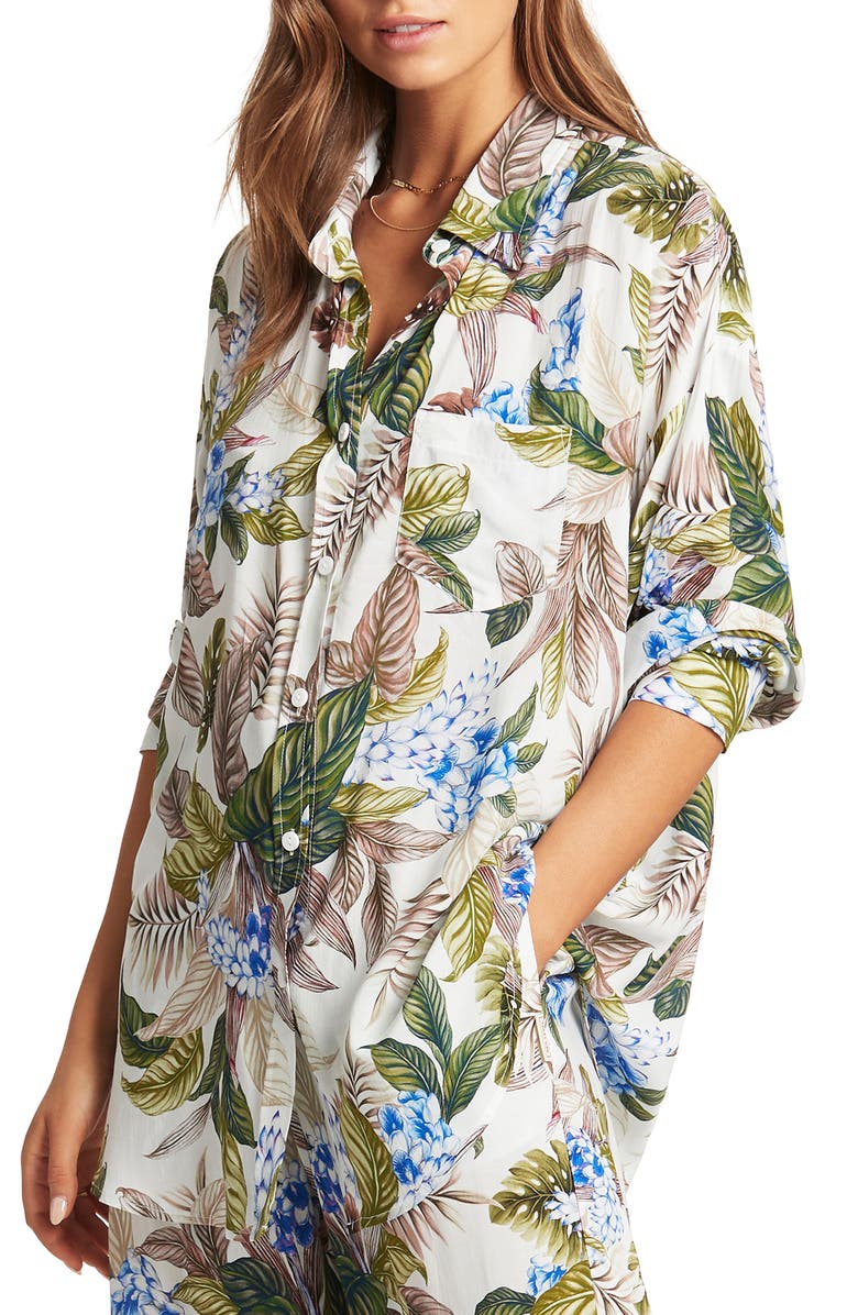 Sea Level Beach Cover-Up Shirt, Alternate, color,