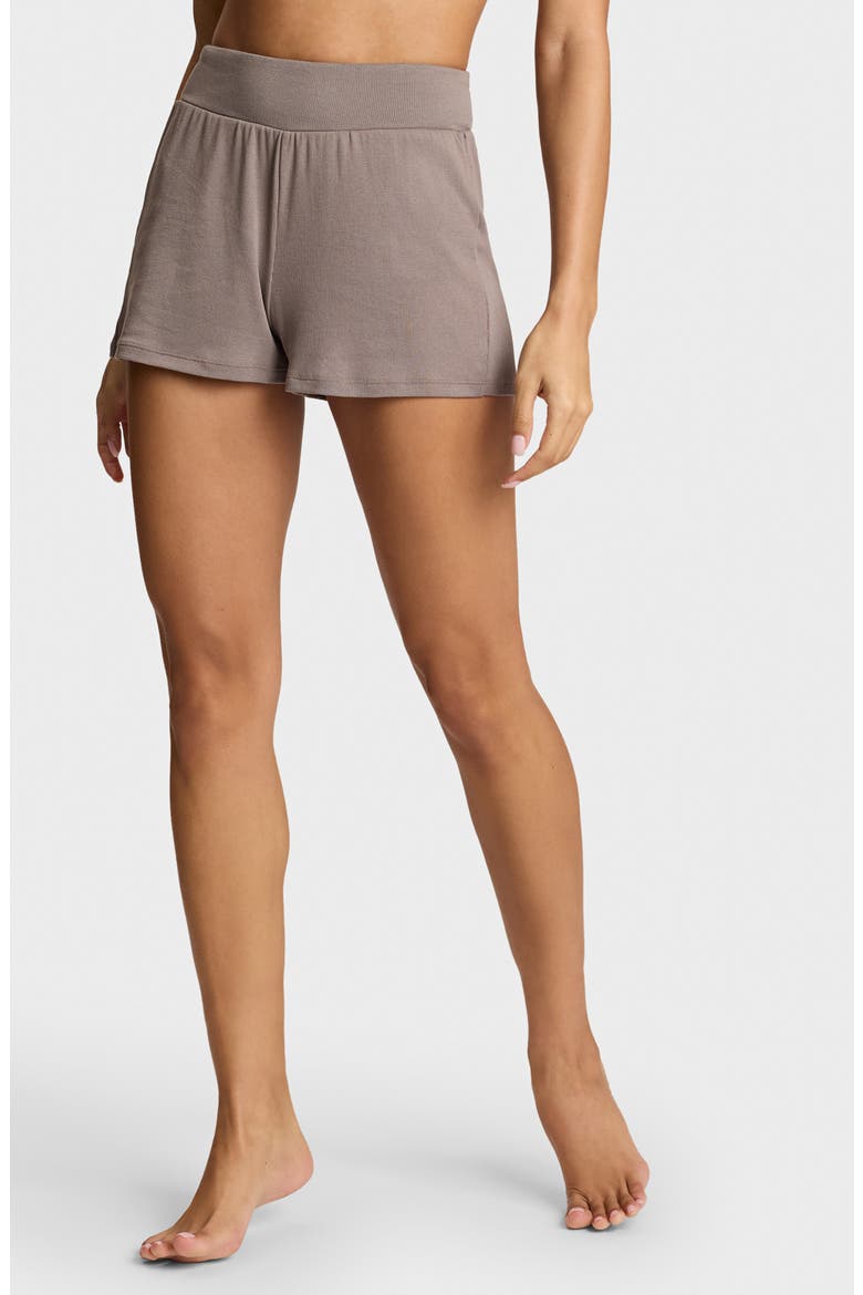 Better than Basic Relaxed Rib Shorts, Main, color, TRUFFLE