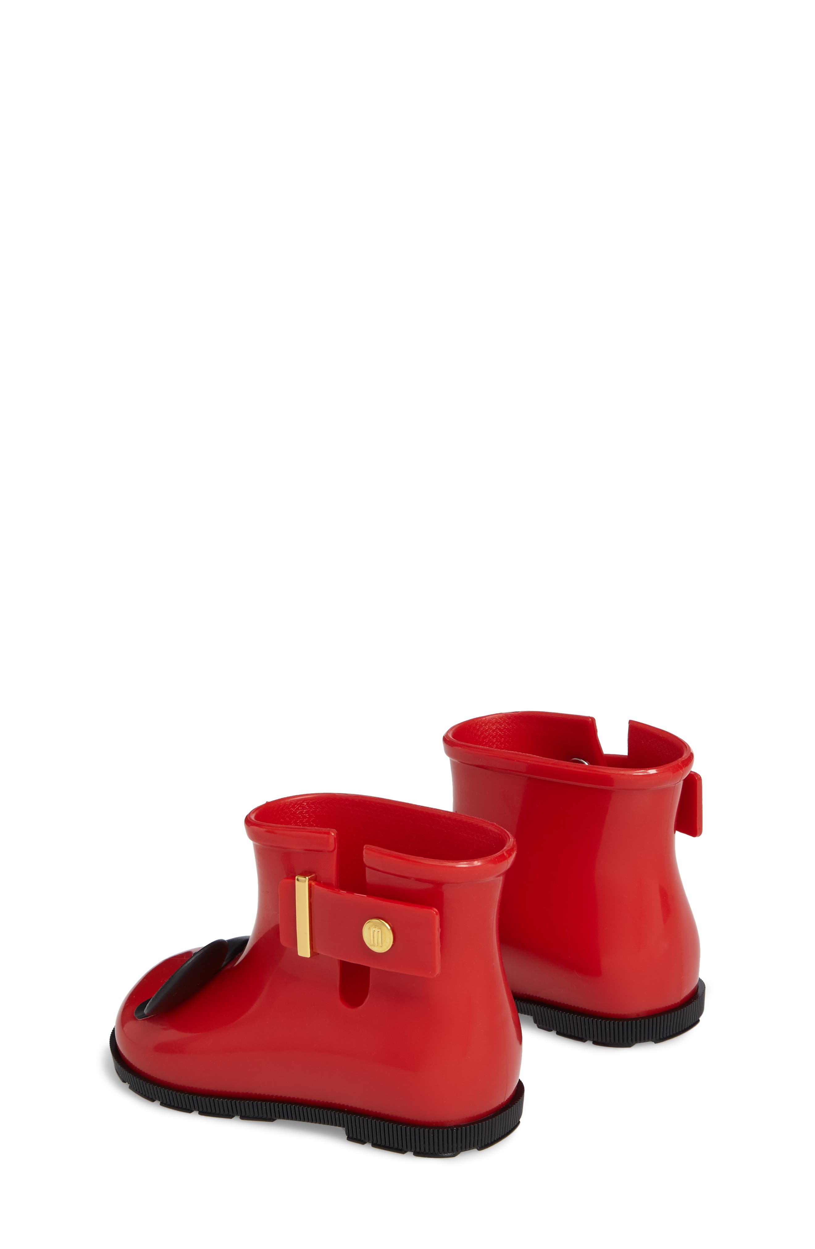 Mini Melissa Sugar Rain Disney Twins Waterproof Bootie, Alternate, color, RED