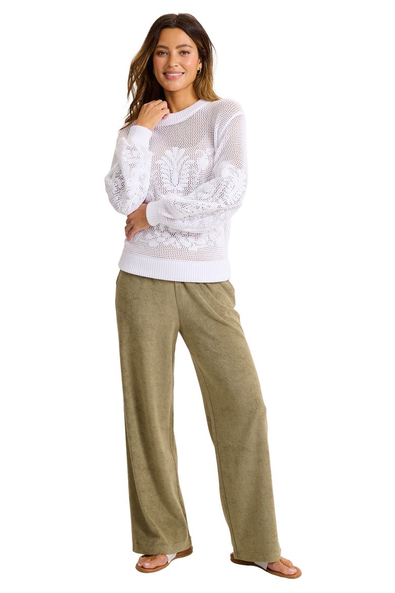 Suncoast Loop Terrry Wide Leg Pants, Alternate, color, SEA CLAY