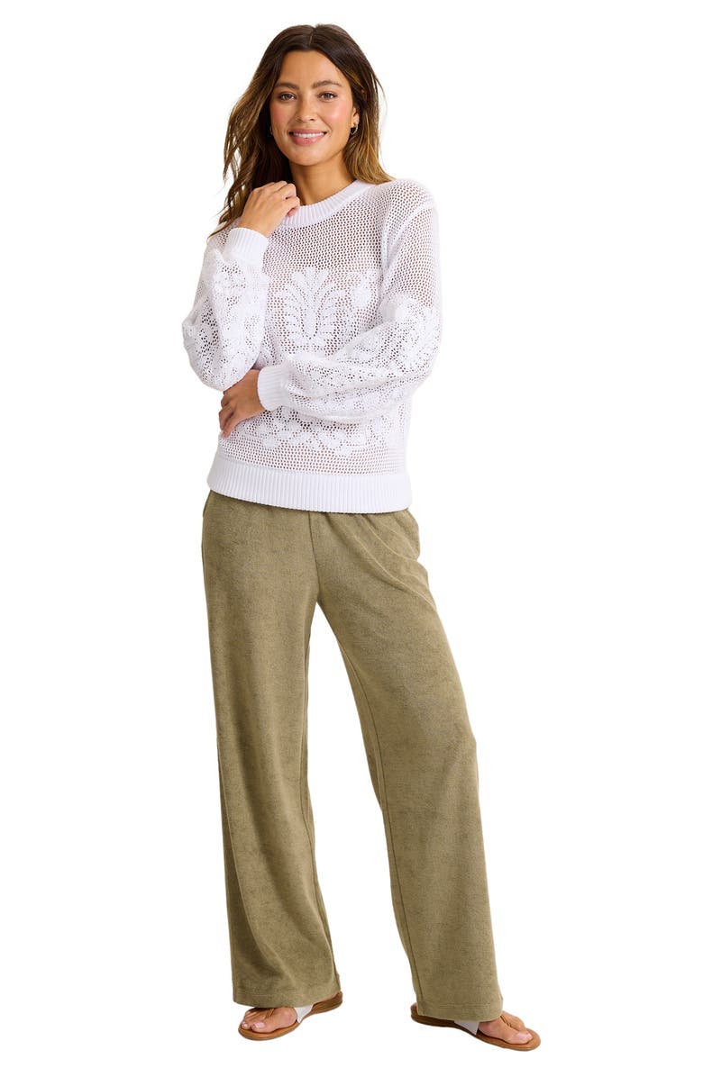 Tommy Bahama Suncoast Loop Terrry Wide Leg Pants, Alternate, color, Sea Clay
