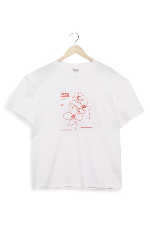 Printed Swim Cover Up Tshirt Fit